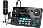 Audio Interface with DJ Mixer and Sound Card, MAONO Portable ALL-IN-ONE Podcast Production Studio