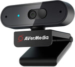 AVerMedia PW310P Webcam, Webcam Cover, 1080p/30fps Videochat - Black