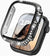 Bling Case for Apple Watch Series 8/7 41mm Case with Built-in Screen Protector, Shockproof Anti-Scratch Full Body Crystal for Apple Watch Series 8/7 Watches Apple Black 