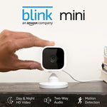 Blink Mini | Compact indoor plug-in smart security camera, 1080p HD video, motion detection, Works with Alexa | 1 Camera