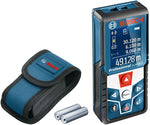 Bosch Professional laser measure GLM 50 C ( Bluetooth, 360° inclination  batteries, protective bag), Black, Blue