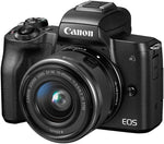 Canon EOS M50 Mark II Mirrorless Digital Camera With 15-45mm Lens Black
