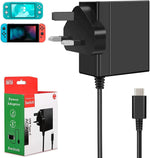 Charger for Switch & Lite, AC Adapter Charger with 5ft USB Type C Cable, Power Supply 15V 2.6A