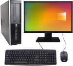 Complete set of 19in Monitor and HP 8300 SFF Quad Core i5-3470 8GB 500GB HDD WiFi Windows 10 64-Bit Desktop PC Computer (Renewed)