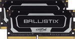 Crucial Ballistix 3200 MHz, DDR4, SODIMM, Laptop Gaming Memory Kit, 32GB (16GB x2), CL16, Black