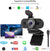 Dericam 1080P Webcam with Microphone, USB Computer Web Camera, Plug and Play Desktop and Laptop Webcam Webcams Dericam 
