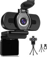 Dericam 1080P Webcam with Microphone, USB Computer Web Camera, Plug and Play Desktop and Laptop Webcam