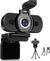 Dericam 1080P Webcam with Microphone, USB Computer Web Camera, Plug and Play Desktop and Laptop Webcam Webcams Dericam 