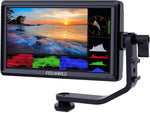 FEELWORLD FW568 5.5 inch DSLR Camera Field Monitor Peaking Focus Assist Small Full HD 1920x1080 IPS 4K HDMI 8.4 V DC Input Output Include Tilt Arm
