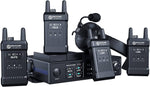 Hollyland Mars T1000 [Official] Full Duplex wireless intercom system for 5 users-1 base station & 4 wireless beltpacks with dynamic ear headset & microphone for Church, Drone, Events, Broadcast.