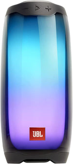 JBL Pulse 4 Portable Bluetooth Speaker, High-Resolution 360-Degree LED, 12H Battery, IPX7 Waterproof - Black
