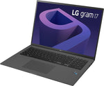 LG gram laptop 17Z90Q - 17 Inch, Intel Evo Core i7 - 12th Gen, 80Wh Battery, (2560 x 1600 px), 16 GB RAM, 1 TB SSD Memory, Windows 11 OS - Charcoal Grey