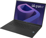 LG gram laptop 17Z90Q - 17 Inch, Intel Evo Core i7 - 12th Gen, 80Wh Battery, (2560 x 1600 px), 32 GB RAM, 1 TB SSD Memory, Windows 11 OS - Black