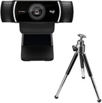 Logitech C922 Pro Stream Webcam, HD 1080p/30fps or HD 720p/60fps Hyperfast Streaming, Stereo Audio - Black