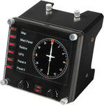 Logitech G Saitek Pro Flight Instrument Panel, Professional Simulation LCD Multi-Instrument Controller, 15 Readout Types, Expandable, PC - Black