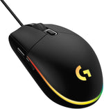 Logitech G203 LIGHTSYNC Gaming Mouse with Customizable RGB Lighting, 6 Programmable Buttons, , 8K DPI Tracking - Black