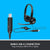Logitech H390 Wired Headset, Stereo Headphones with Noise-Cancelling Microphone, USB, In-Line Controls, PC/Mac/Laptop - Black Headphones Logitech 