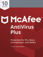 McAfee AntiVirus Plus - 10 Devices, 1 Year ( PC, Android, Mac, iOS ) | 2 Days Delivery