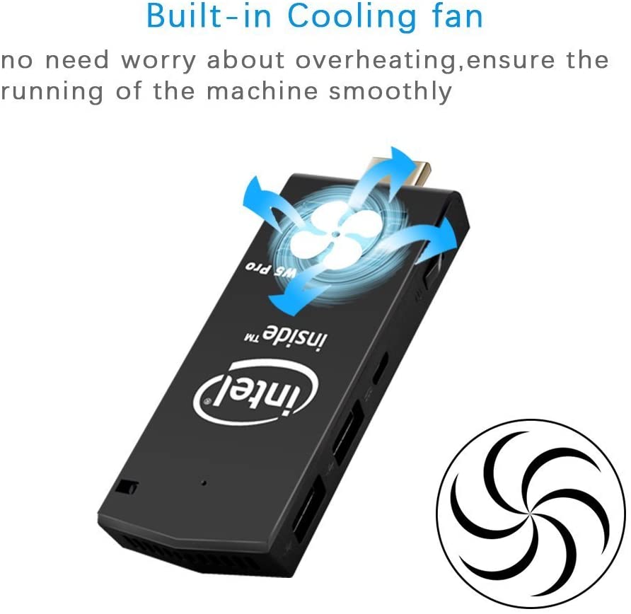 Mini PC Computer Stick Windows 10 Pro , Quad Core Intel Atom x5Z8350