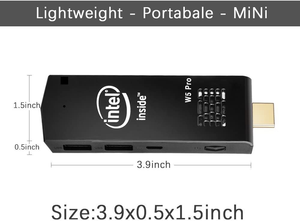 Mini PC Computer Stick Windows 10 Pro , Quad Core Intel Atom x5Z8350