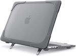 MOSISO MacBook Pro 13 inch Case Heavy Duty Protective Plastic Hard Shell Case with Fold Kickstand, Gray