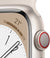 New Apple Watch Series 8 (GPS + Cellular, 45mm) - Starlight Aluminum Case with Starlight Sport Band - Regular Watches Apple 