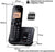 Panasonic KX-TGC220EB DECT Cordless Phone with Answering Machine, 1.6 Inch Easy-to-Read Backlit Display, Nuisance Call Blocker, Hands-Free Speakerphone, ECO Mode - Black, Single Handset Pack Mobile Phones Panasonic 