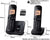 Panasonic KX-TGC223EB DECT Cordless Phone with Answering Machine, 1.6 inch Easy-to-Read Backlit Display, Nuisance Call Blocker, Hands-Free Speakerphone, ECO Mode - Black, Trio Handset Pack Mobile Phones Panasonic 