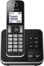 Panasonic KX-TGD320 Cordless Home Phone with Nuisance Call Blocker and Digital Answering Machine - Black & Silver