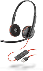Plantronics - Blackwire 3220 - Wired Dual-Ear (Stereo) Headset with Boom Mic - USB-A to connect to your Mobile, PC or Mac