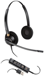 Plantronics Encore Pro HW525 USB Noise Cancelling Stereo PC Headset - Black