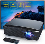 Projector 4K, Auuner 5G WIFI Bluetooth Projector with Electric Focus and Digital Zoom, 9500 Lumens Outdoor Projector with 300 Inch Display, 1080P Phone Projector for TV Stick, Netflix IOS Android.