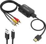 RCA to HDMI Converter,1080P Composite to HDMI Adapter with RCA Cable & HDMI Cable