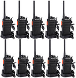 Retevis RT24 Walkie Talkie PMR446, 16 Channels VOX Scan with USB Charger Base and Earpieces (Black,10 Pack)v