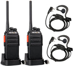 Retevis RT24 Walkie Talkie PMR446 License-free Professional Two Way Radio with USB Charger and Earpieces (Black, 2 pcs )