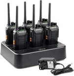 Retevis RT27 Walkie Talkie, with 6 Way Charger, PMR446 License-free, 16 Channels, VOX, Two Way Radio (6 Pack, Black)