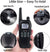 Retevis RT616 Walkie Talkie, PMR446 16 Channels 2 Way Radio,,FM Radio, LED SOS Flashlight, VOX Function - pack of 2 Audio Retevis 