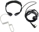 Retevis Walkie Talkie Throat Mic 2 Pin Headset Retractable Throat Mic Earpiece Compatible with 2 Way Radio (1 Pcs)v