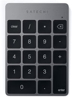 Satechi Slim Aluminum Bluetooth Wireless 18-Key Keypad Keyboard Extension for Apple Products