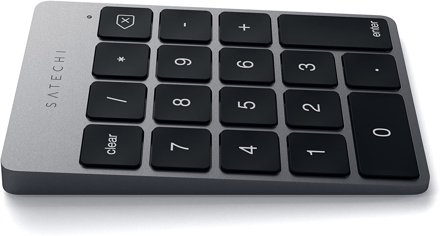 Satechi Slim Aluminum Bluetooth Wireless 18-Key Keypad Keyboard ...