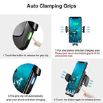 SONRU Newest Wireless Car Charger, Touch Sensor Automatic Clamping Car Phone Holder.