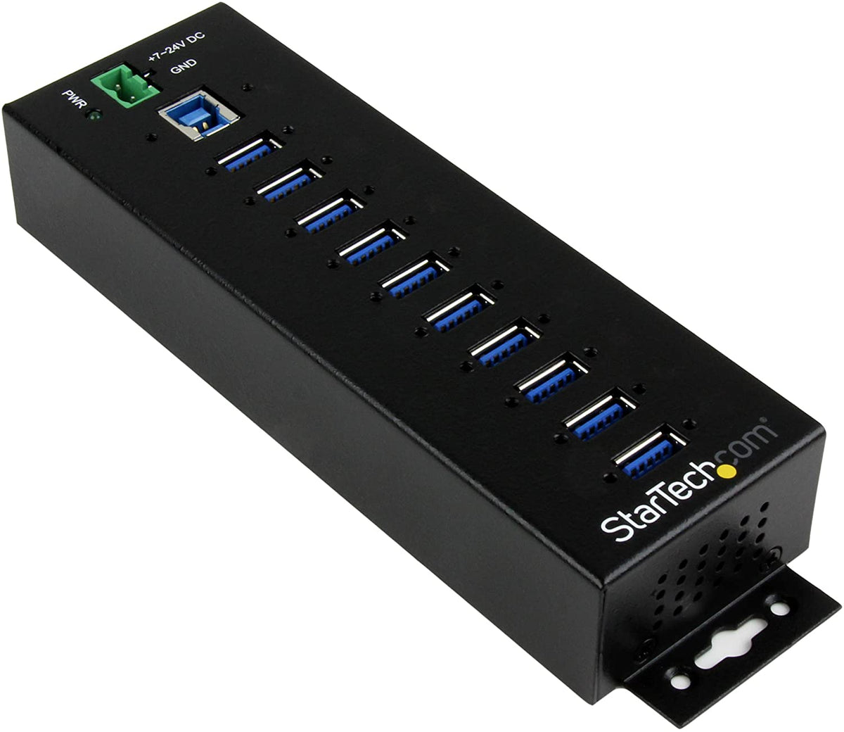 StarTech 10 Port USB Hub w- Power Adapter - Metal Industrial USB 3.0 ...
