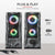 Trust Gaming GXT 606 Javv RGB-Illuminated 2.0 PC Speakers, 12 W Peak Power, 3.5 mm Jack Speakers Trust Gaming 