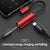 Type C Audio Cable Adapter Micro USB 0.2M Long for Android Phone Newtech Red 