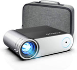 Vamvo Projector, Mini Portable Projector 1080p Full HD 5500 Lux with Dolby 200” Display, Vr Compatible with Smartphone/Laptop/TV Stick/ PS4 and PS5