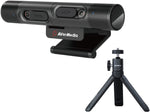 VerMedia PW313D DualCam, Autofocus Webcam with 2K30fps and 1080p Full HD Built-In Cameras - Black