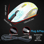 ماوس كمبيوتر محمول سلكي من فيرجين تيك للألعاب RGB LED USB 