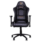 Xigmatek Hairpin Gaming Chair (Black & Orange, 2D Armrests, Butterfly Mechanism, Class 4 Gas Lift, Headrest & Lumbar Pillow)