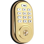 Yale Real Living Assure Lock Push-Button Deadbolt (Polished Brass) with Connected by August